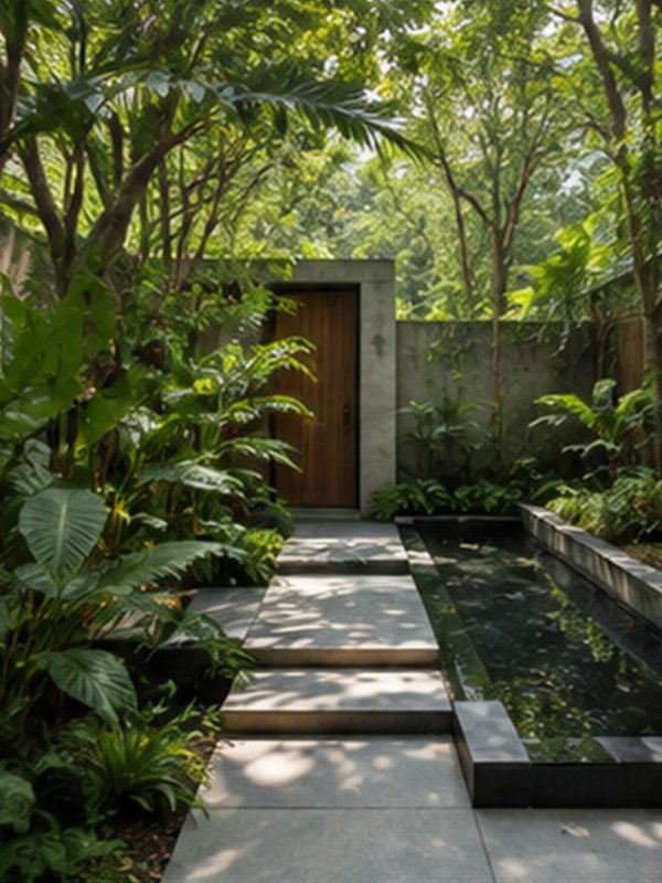 A Garden Designed as an Extension of Architecture